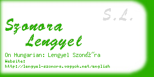 szonora lengyel business card